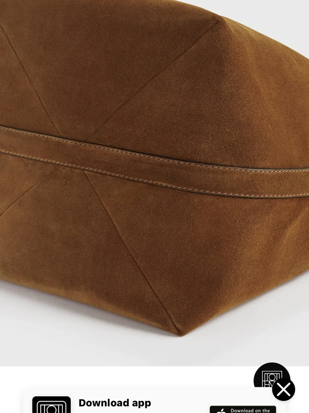 BEAUTIFUL NWOT Toteme Suede Hobo Bag in Cognac.  NEVER WORN.